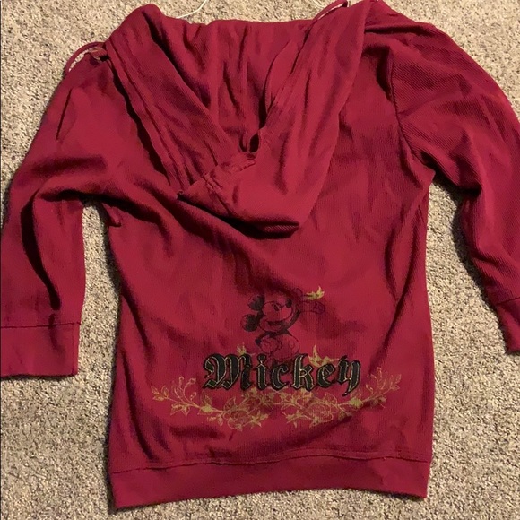 NWT L Walt Disney Mickey 3/4 sleeve zip up… - Picture 4 of 7